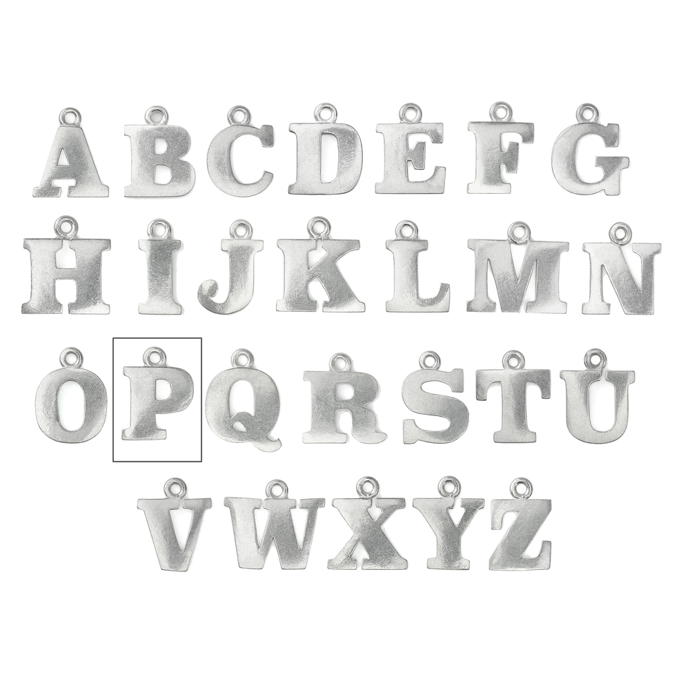 Metal Stamping Blanks Pewter Letter P, 19mm (.75"), 16g